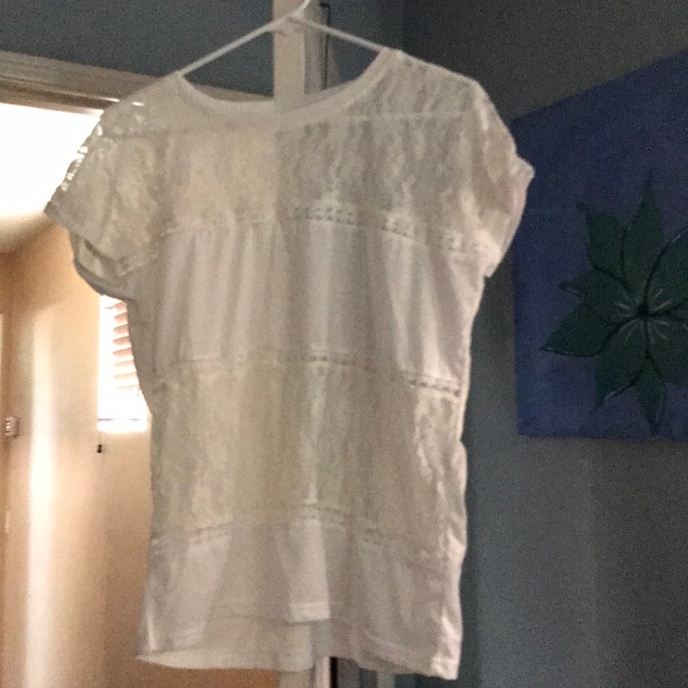 White see through shirt